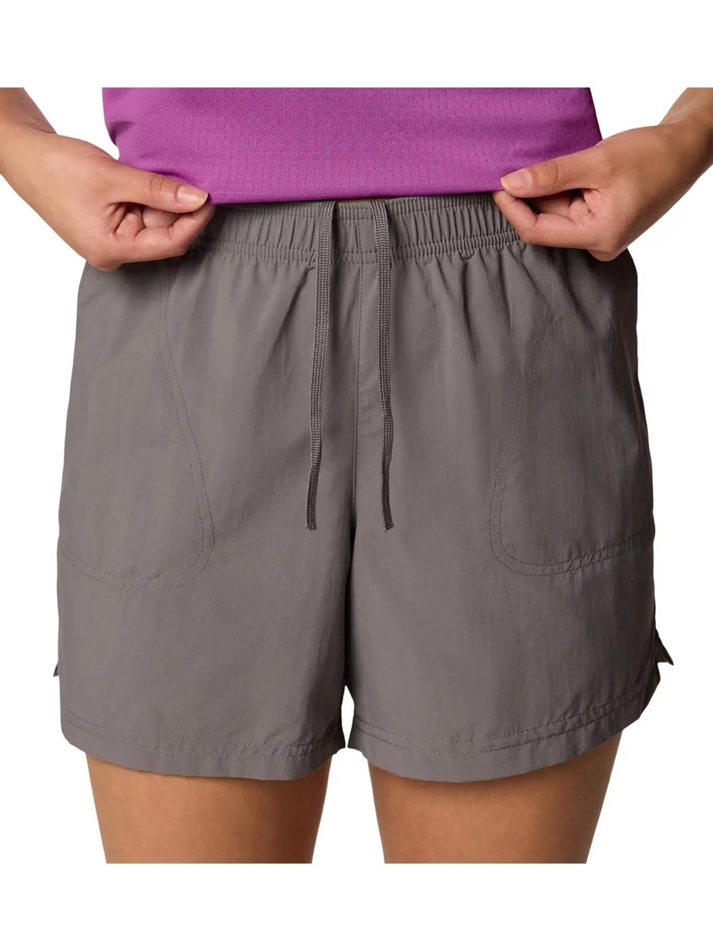 Columbia Sandy River Shorts Gray Medium 5” Omni-Shade UPF NWT Outdoor Hiking - Picture 5 of 12